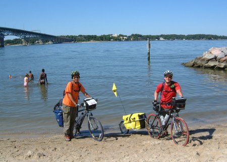 July 6th, dipping rear tires in the Atlantic